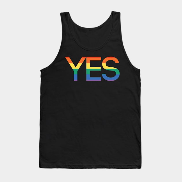 YES, Scottish Independence Pride Flag Text Slogan Tank Top by MacPean